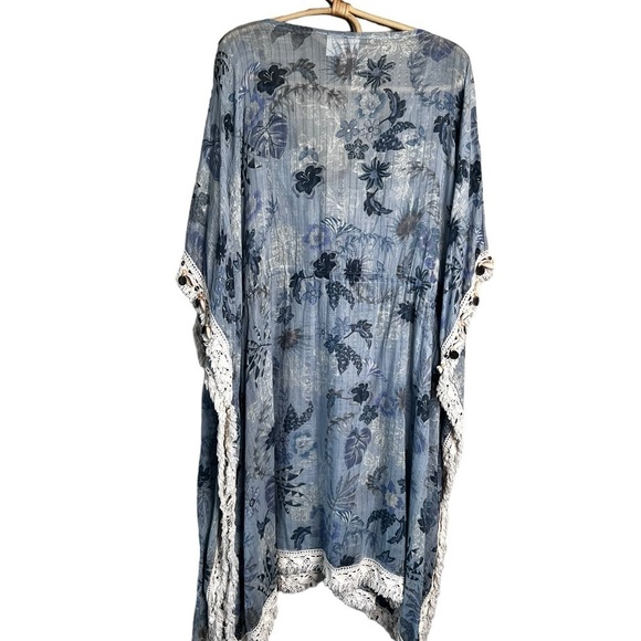 Gipsy Queen Paris Boho Embroidered Tassel Kaftan Tunic Dress 100% Cotton Boho - Picture 5 of 16